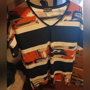 COCOON Striped V-Neck T-Shirt